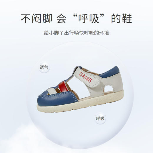 泰兰尼斯2023夏季新款女童凉鞋软底包头防踢男宝宝镂空软底机能鞋 T11B3B2672 商品图2