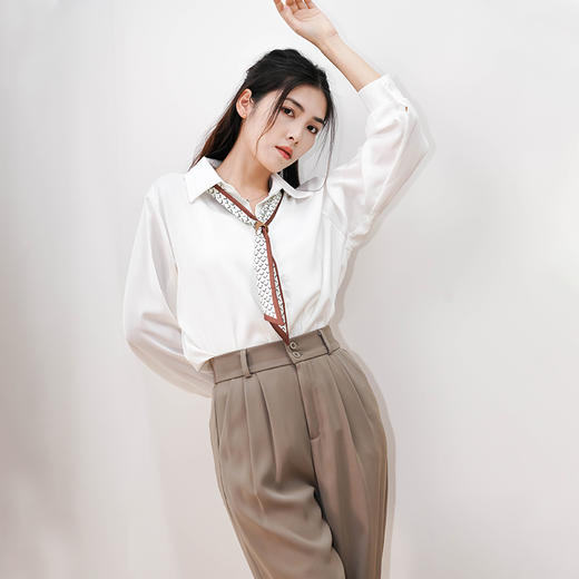 Avann醋酸感缎面衬衫 商品图12