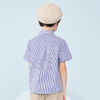 mettekids男童短袖衬衫儿童春夏新款条纹衬衣中大童休闲帅气上衣 商品缩略图3