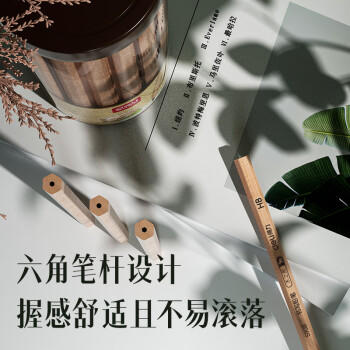 得力（deli）50支HB木之然系列六角笔杆原木HB铅笔素描绘画书写绘图学生铅笔生日HC908学生开学文具 商品图3