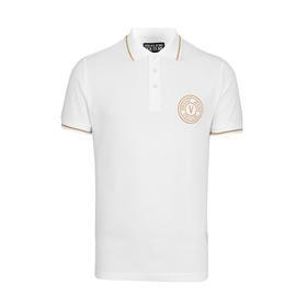 【特惠秒】VERSACE 范思哲 男士刺绣字母logo夏季短袖Polo T恤 11146