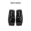 lost in echo设计师品牌休闲方头舒适厚底波浪底交叉带拖鞋女外穿 商品缩略图4