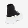 ALEXANDER MCQUEEN 亚历山大.麦昆 女士棉质字母徽标 Tread Slick 系带高帮休闲运动鞋 黑色 697080 W4MV2 1070 商品缩略图2