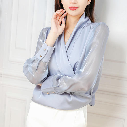 Avann欧根纱拼接衬衫 商品图0