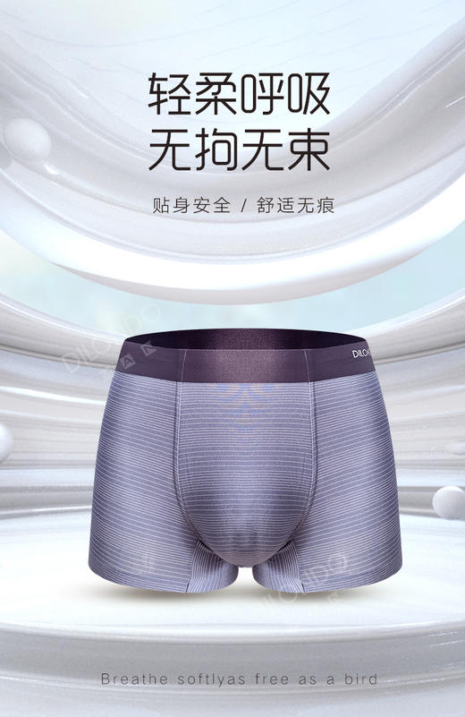 迪兰多精品男士内裤80支兰精莫代尔棉超舒适透气22903702 商品图0