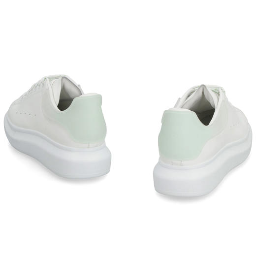 ALEXANDER MCQUEEN 亚历山大.麦昆 男士小牛皮系带绿色尾大廓形休闲运动鞋 白色 727394 WICGU 8935 商品图2