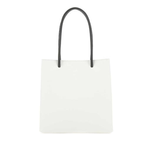 BALENCIAGA 巴黎世家 女士小牛皮字母徽标印花提挎包 白色 597858 0AI2N 9000 商品图2