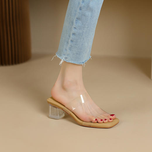 优雅百搭，超厚踩屎感透明凉鞋SR540-2 商品图10