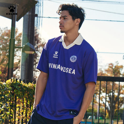 KELME卡尔美xWIND AND SEA联名系列夏季球衣POLO衫男足球翻领短袖 商品图2