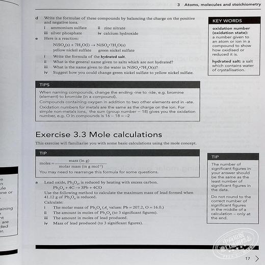 【中商原版】Cambridge International AS ALevel Chemistry Workbook 正版剑桥国际AS ALevel考试化学练习册带线上账号 英文原版 商品图6