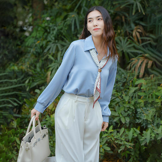 Avann醋酸感缎面衬衫 商品图13