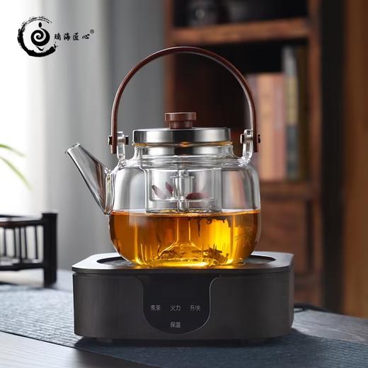 璃海匠心-透明乐栖蒸煮壶1000ML围炉煮茶壶养生泡茶提梁壶碳炉电陶炉家用 商品图6