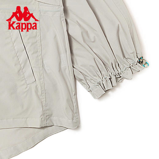 Kappa卡帕防风衣2023新款女梭织外套夏休闲连帽开衫印花皮肤衣KPDFBFJ01K 商品图4