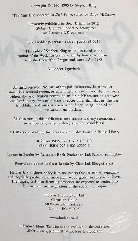 【中商原版】迷雾 斯蒂芬金 英文原版 The Mist STEPHEN KING 商品图4