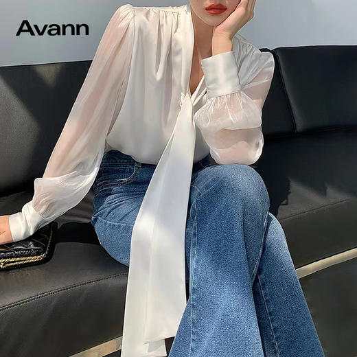 Avann欧根纱拼接衬衫 商品图7