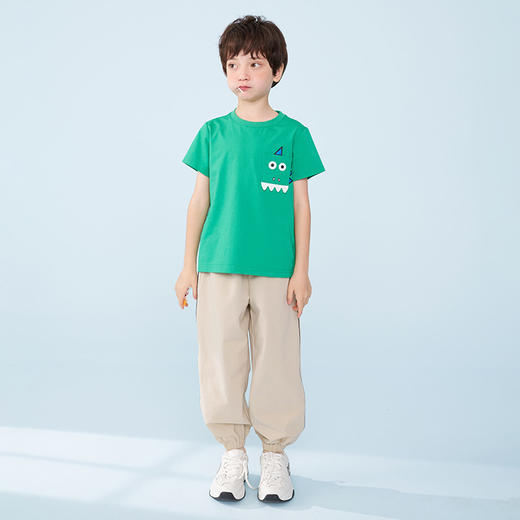 mettekids男童裤子夏季儿童宽松休闲长裤中大童薄款运动束脚裤 商品图0