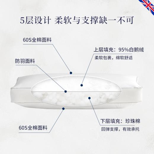 DOWNLAND 2023新款Hypnos睡神轻白鹅绒复合枕头 成人助睡眠护颈椎枕芯[福利品] 商品图3