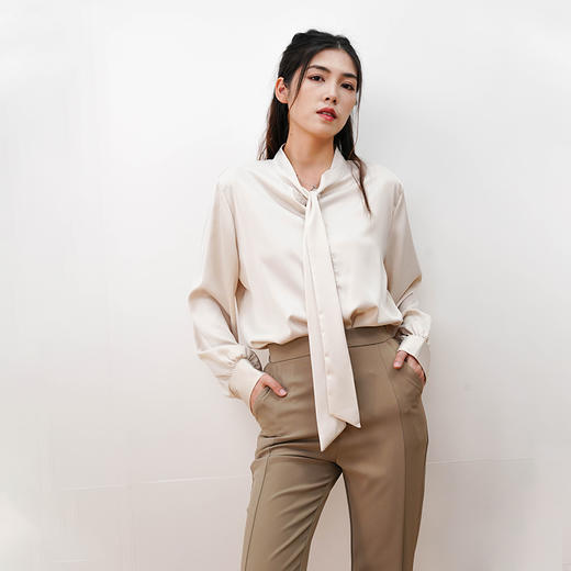 Avann醋酸感缎面衬衫 商品图1