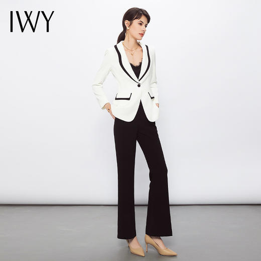 IWY/白色职业西装套装女时尚穿搭套装白色通勤设计感西服新工装C12111+P31355 商品图2