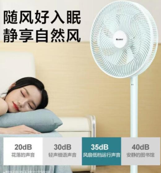 格力（GREE）电风扇低噪7叶大风量家用客厅卧室立式轻音落地扇节能落地风扇 FS-3015h7(竹青色) 商品图1