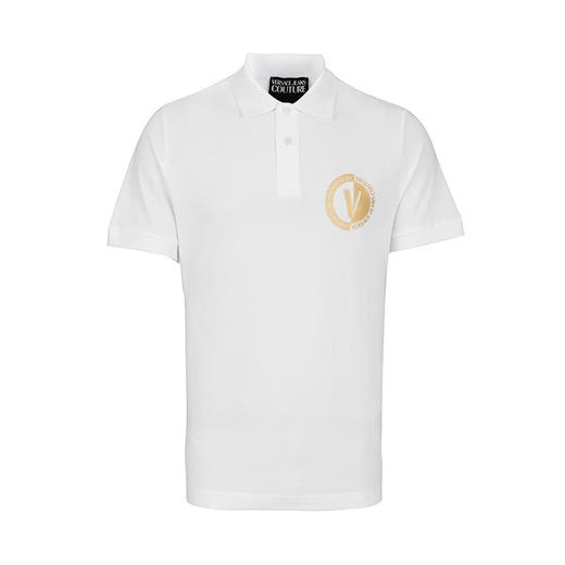 【特惠秒】VERSACE 范思哲 男士徽章logo图案弹棉短袖Polo T恤 11148 商品图0