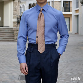 Reda Active 澳洲美丽诺羊毛蓝色意式工艺衬衫