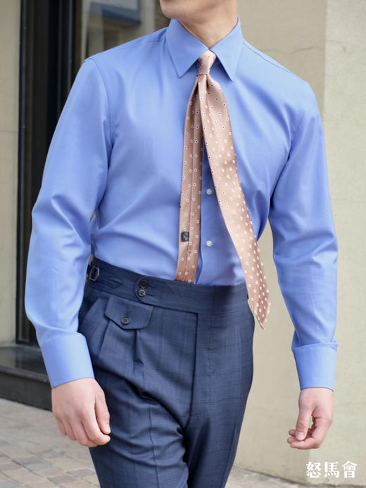 Reda Active 澳洲美丽诺羊毛蓝色意式工艺衬衫 商品图4