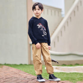 mettekids男童裤子春装新款运动束脚裤儿童休闲帅气宽松长裤童装