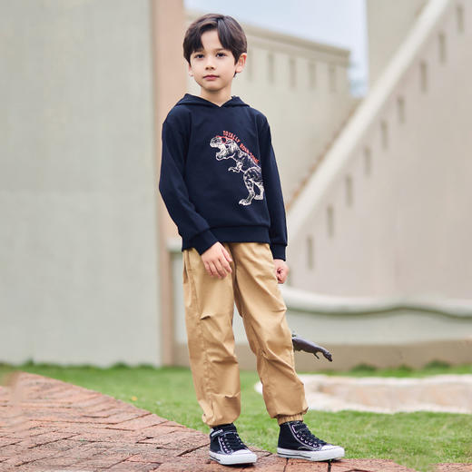 mettekids男童裤子春装新款运动束脚裤儿童休闲帅气宽松长裤童装 商品图0