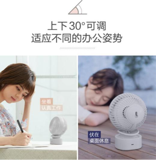 小熊 电风扇 迷你USB手持充电式台式风扇 轻音办公室桌面小型风扇 学生宿舍小风扇 DFS-A04F1 商品图0