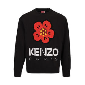 【超惠秒】KENZO 高田贤三 男女通款 全棉海棠花针织logo套头毛衣11097