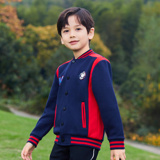 mettekids儿童外套春秋新款棒球服童装中大男童运动休闲立领夹克 商品图2