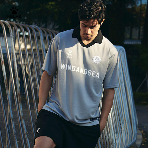 KELME卡尔美xWIND AND SEA联名系列夏季球衣POLO衫男足球翻领短袖 商品图3