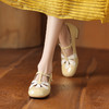 爆款小雏菊，清新减龄真皮镂空拼接浅口单鞋QQJ-JZ-689F 商品缩略图9