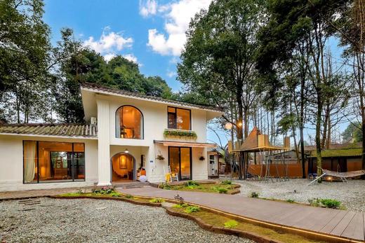 【青城山-156号院】5房温泉私汤别墅，青城前山景区旁，地暖、机麻、烧烤BBQ、避暑、玩水，青城山下的舒适小院SY 商品图1