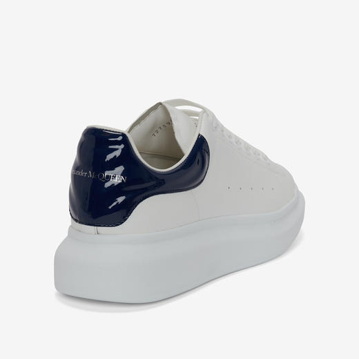 ALEXANDER MCQUEEN 亚历山大.麦昆 男士小牛皮系带蓝色尾大廓形休闲运动鞋 白色 727390 WICGW 9095 商品图2
