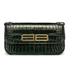BALENCIAGA 巴黎世家 女士鳄鱼压纹 BB 金属徽标链条单肩包 墨绿色 674693 23ECM 3017 商品缩略图0