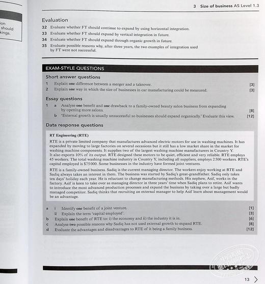 【中商原版】剑桥大学出版 Cambridge International AS ALevel Business Workbook 剑桥经管类 商业练习册带线上账号 英文原版 商品图6