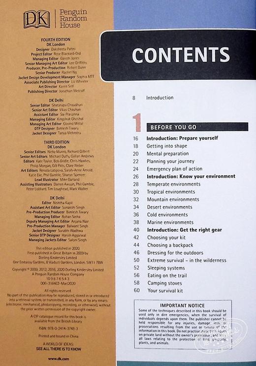 【中商原版】DK 生存手册 The Survival Handbook 英文原版 Colin Towell 野外生存指南 商品图4