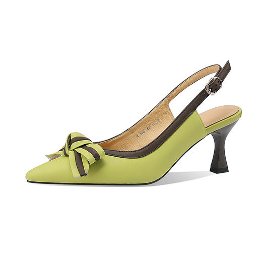 春夏新款，尖头真皮撞色蝴蝶结高跟凉鞋BY-H1929 商品图6