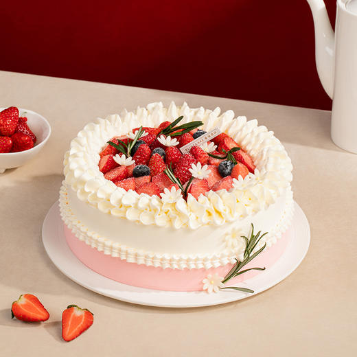 【草莓蛋糕销量NO.1】莓莓圆舞曲蛋糕，红颜草莓&甜润奶油，芋泥巧克力脆脆夹心口感丰富（合肥幸福西饼蛋糕） 商品图1