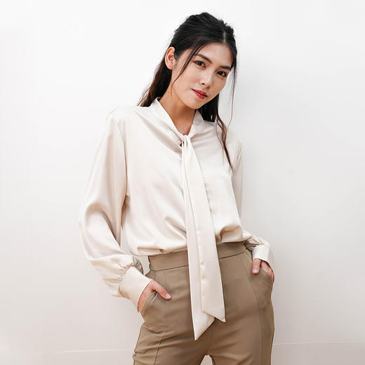 Avann醋酸感缎面衬衫 商品图0
