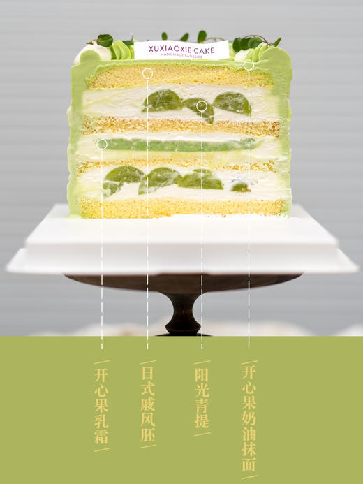 【开心果青提】4层胚3层夹心，日本进口正荣开心果酱+晴王青提+开心果凝乳。口感香醇 商品图2