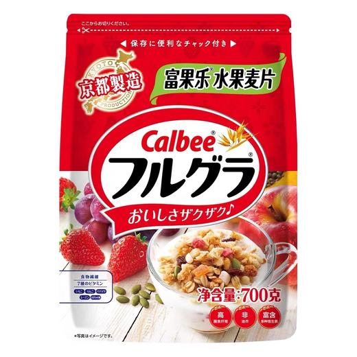 日本Calbee卡乐B 北海道 营养早餐 水果颗粒果仁谷物冲饮麦片500g .K 商品图0