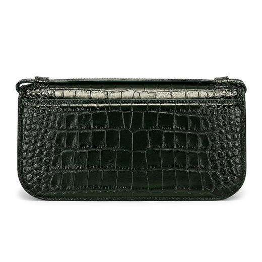 BALENCIAGA 巴黎世家 女士鳄鱼压纹 BB 金属徽标链条单肩包 墨绿色 674693 23ECM 3017 商品图2