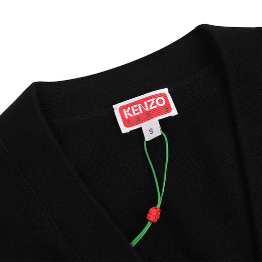 【超惠秒】KENZO 高田贤三 男女通款全羊毛海棠花刺绣开衫毛衣 11125 商品图3