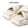 lost in echo设计师品牌休闲方头舒适厚底波浪底交叉带拖鞋女外穿 商品缩略图2