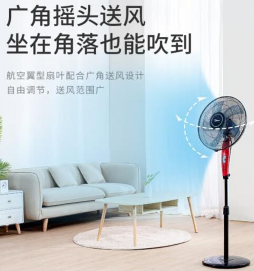 Midea五叶家用智能遥控落地扇大风量立式电风扇节能科技风电扇遥控定时风扇 FS40-13ER 商品图0