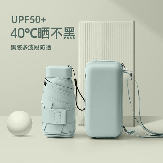 【揣兜就走 晴雨两用】UPF50+隔热降温便携黑胶雨伞 商品图1