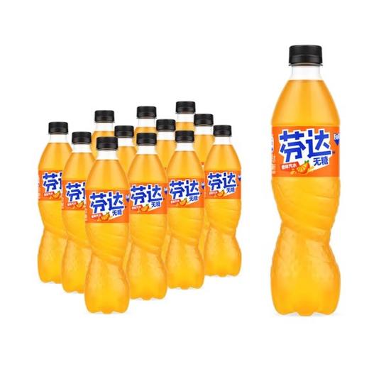芬达无糖橙味汽水 500ml*12瓶/提 商品图0